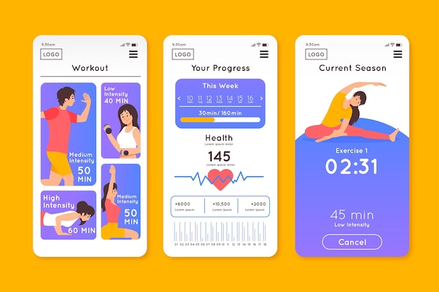 Feel Great app showing wellness tracking dashboard